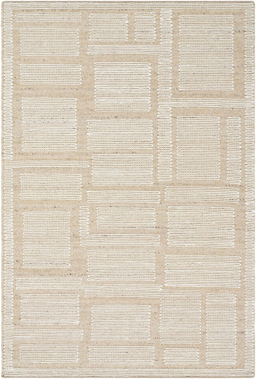 Alayka Hand Woven Contemporary Beige And Ivory Area Rug - The Rug Decor