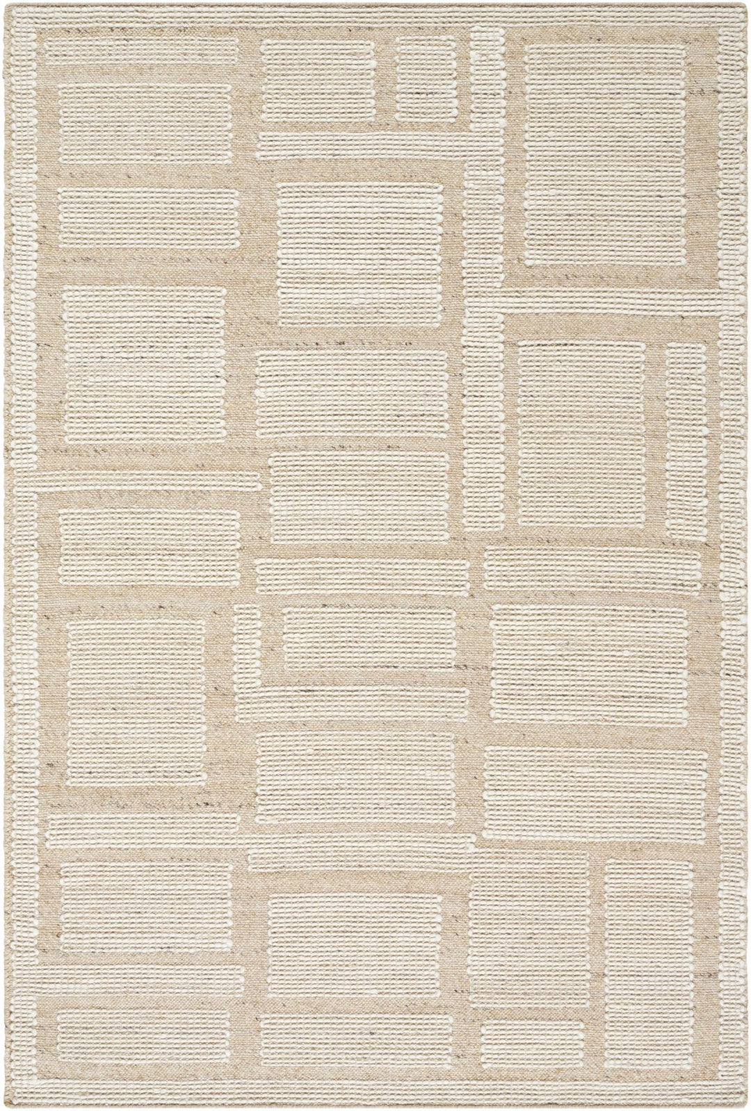 Alayka Hand Woven Contemporary Beige And Ivory Area Rug - The Rug Decor
