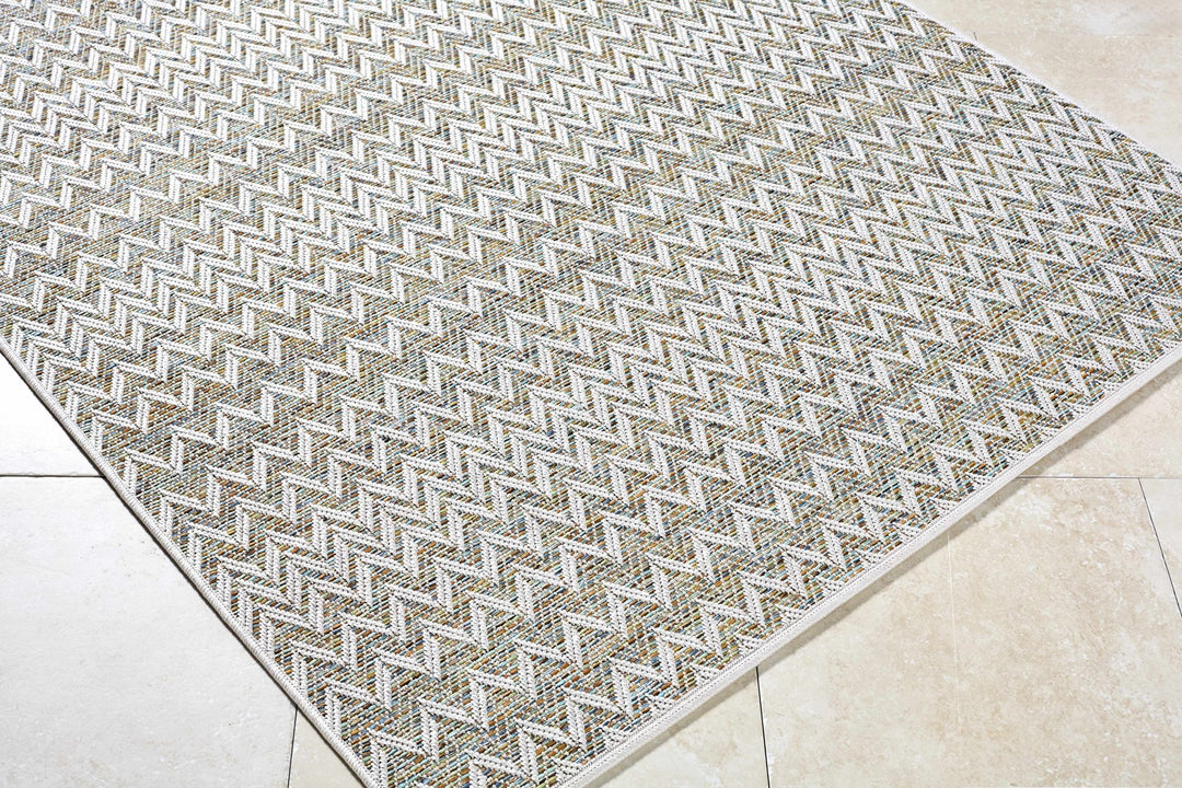 Alazne Contemporary Style Beige Outdoor Rug - The Rug Decor