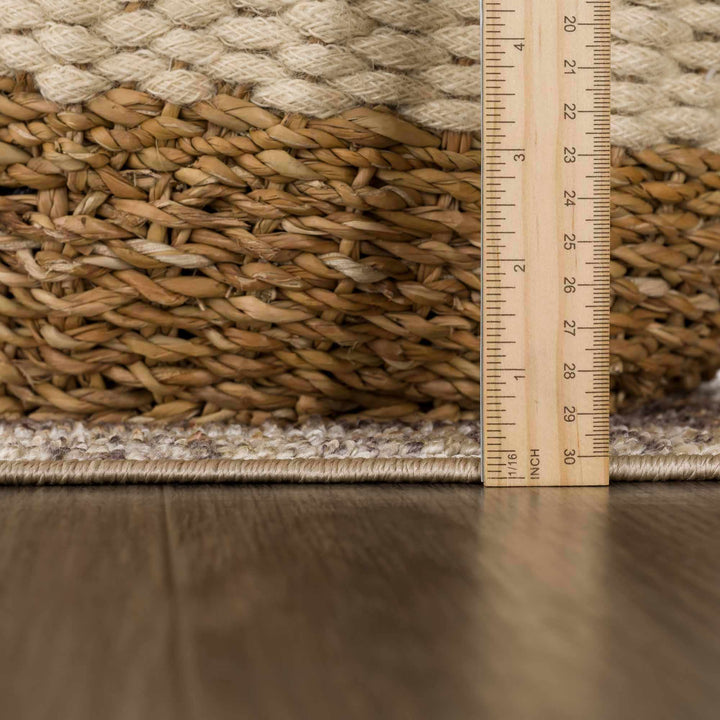 Albas Traditional Style Beige And Brown Washable Area Rug - The Rug Decor