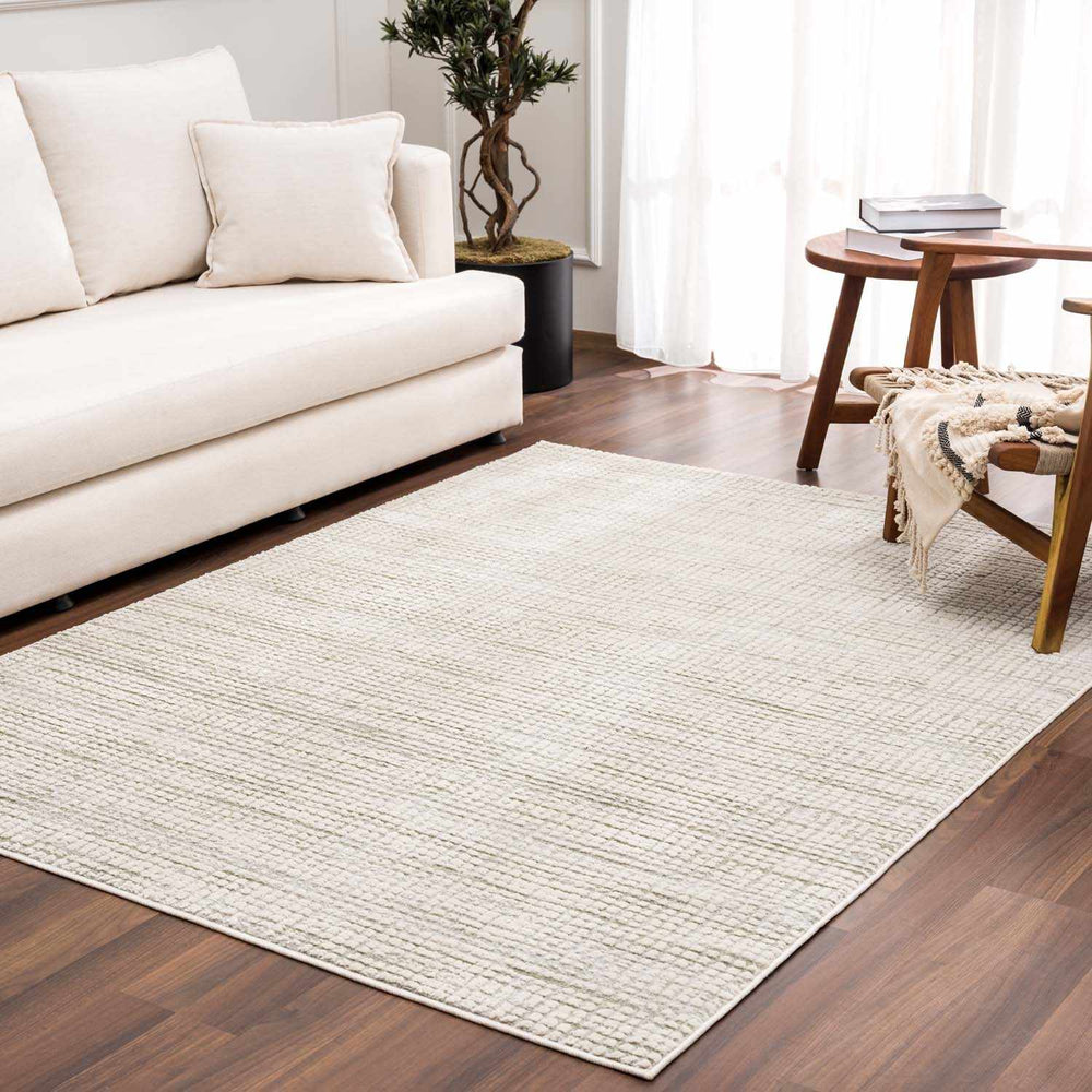 Albena Contemporary Abstract Ivory And Gray Rug - The Rug Decor