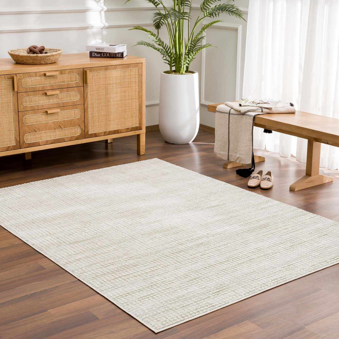 Albena Contemporary Abstract Ivory And Gray Rug - The Rug Decor