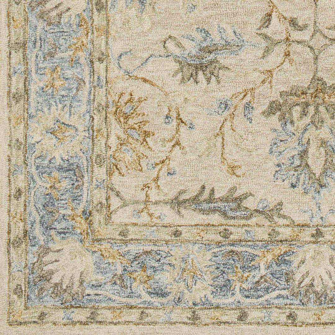 Albert Traditional Oushak Beige And Blue Area Rug - The Rug Decor