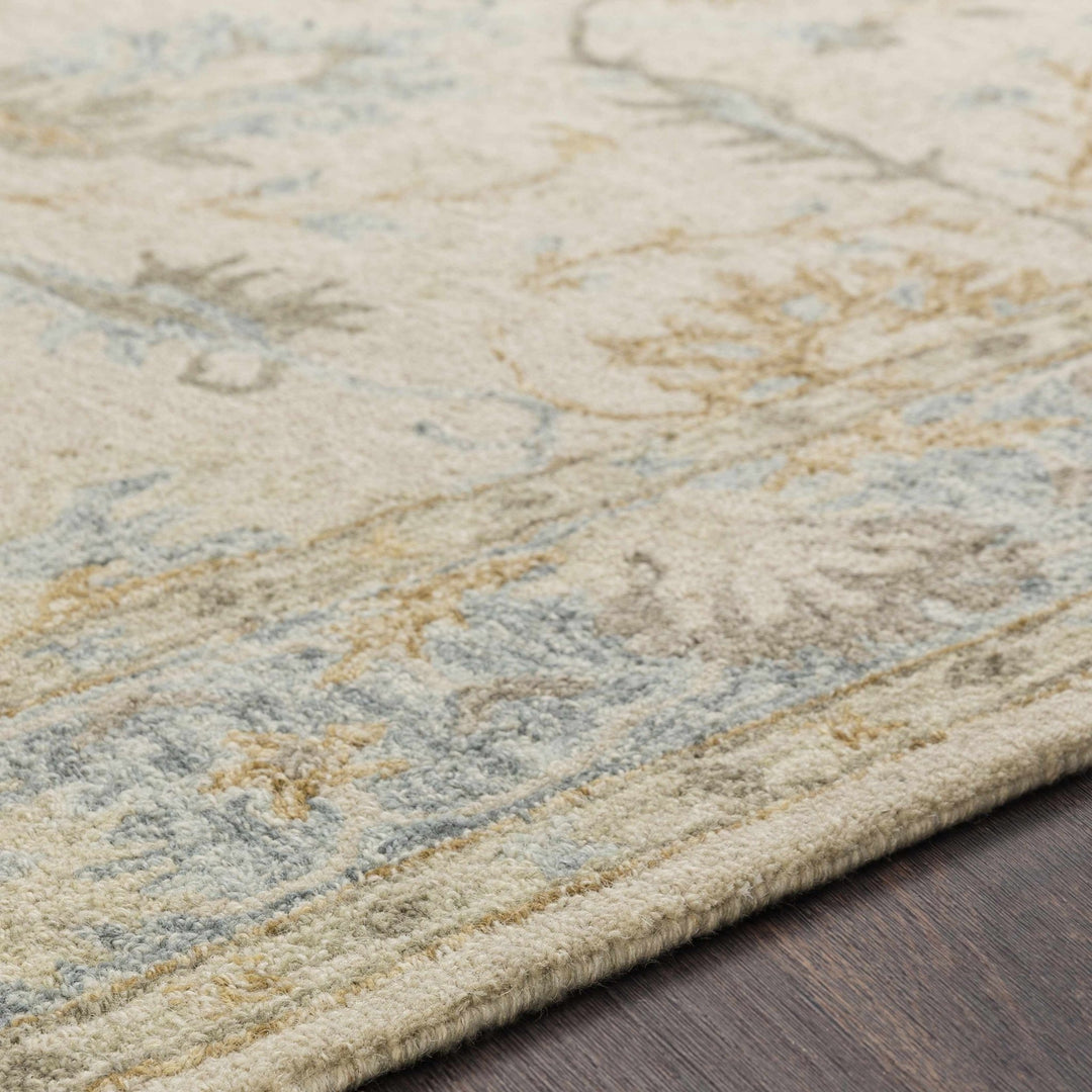 Albert Traditional Oushak Beige And Blue Area Rug - The Rug Decor