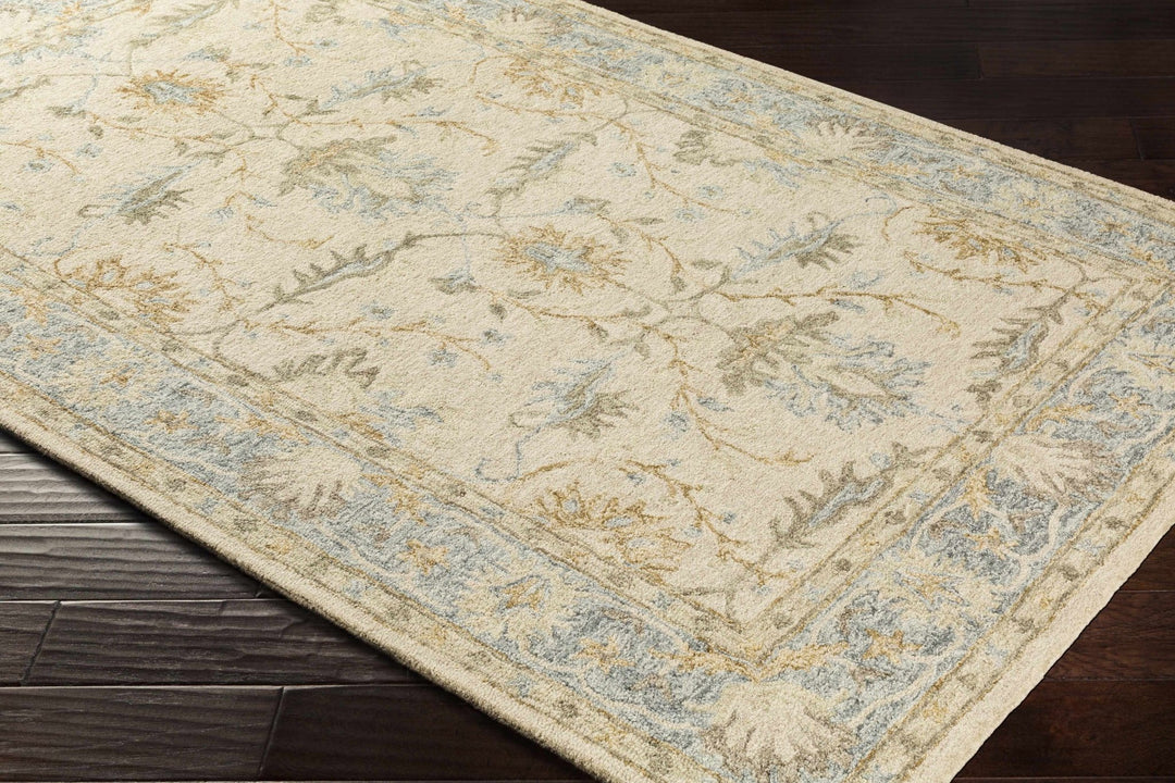 Albert Traditional Oushak Beige And Blue Area Rug - The Rug Decor