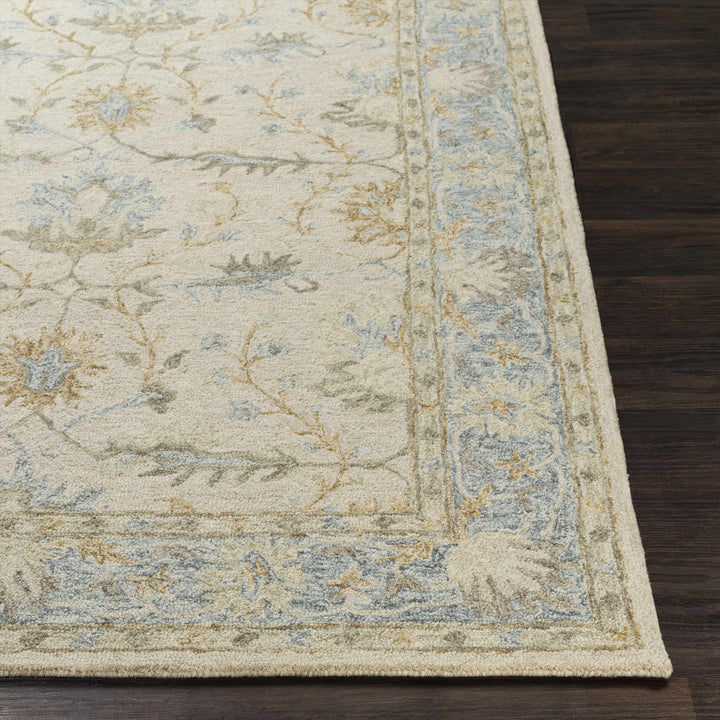 Albert Traditional Oushak Beige And Blue Area Rug - The Rug Decor
