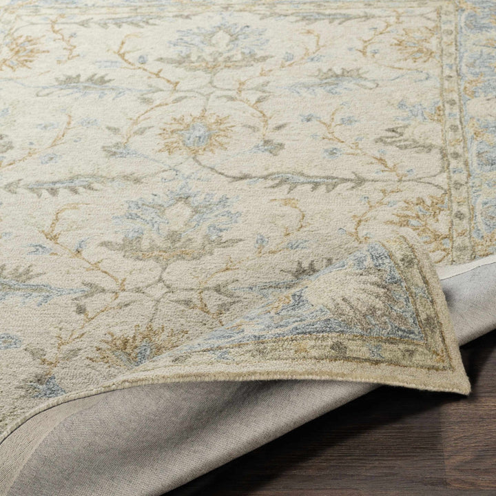 Albert Traditional Oushak Beige And Blue Area Rug - The Rug Decor
