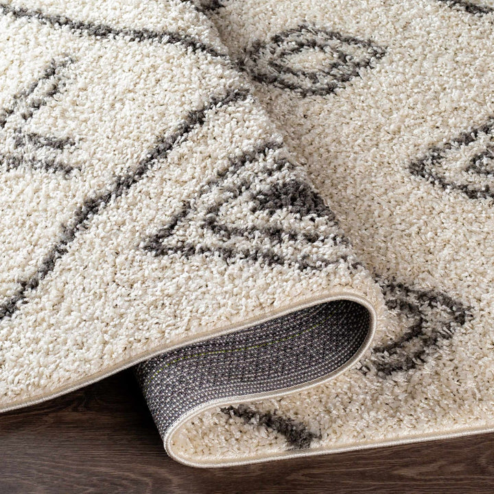 Albury Modern Geometrical Design Ivory And Charcoal Area Rug - The Rug Decor