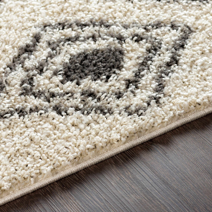 Albury Modern Geometrical Design Ivory And Charcoal Area Rug - The Rug Decor