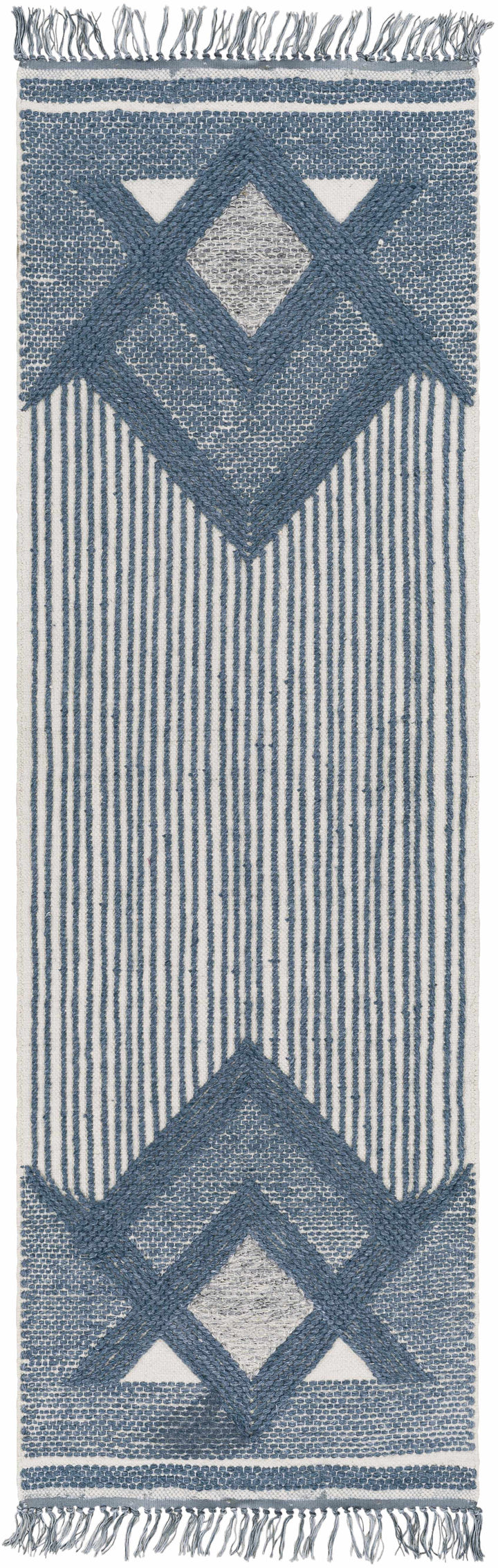 Aldbourne Modern Style Blue And Ivory Hand Woven Area Rug
