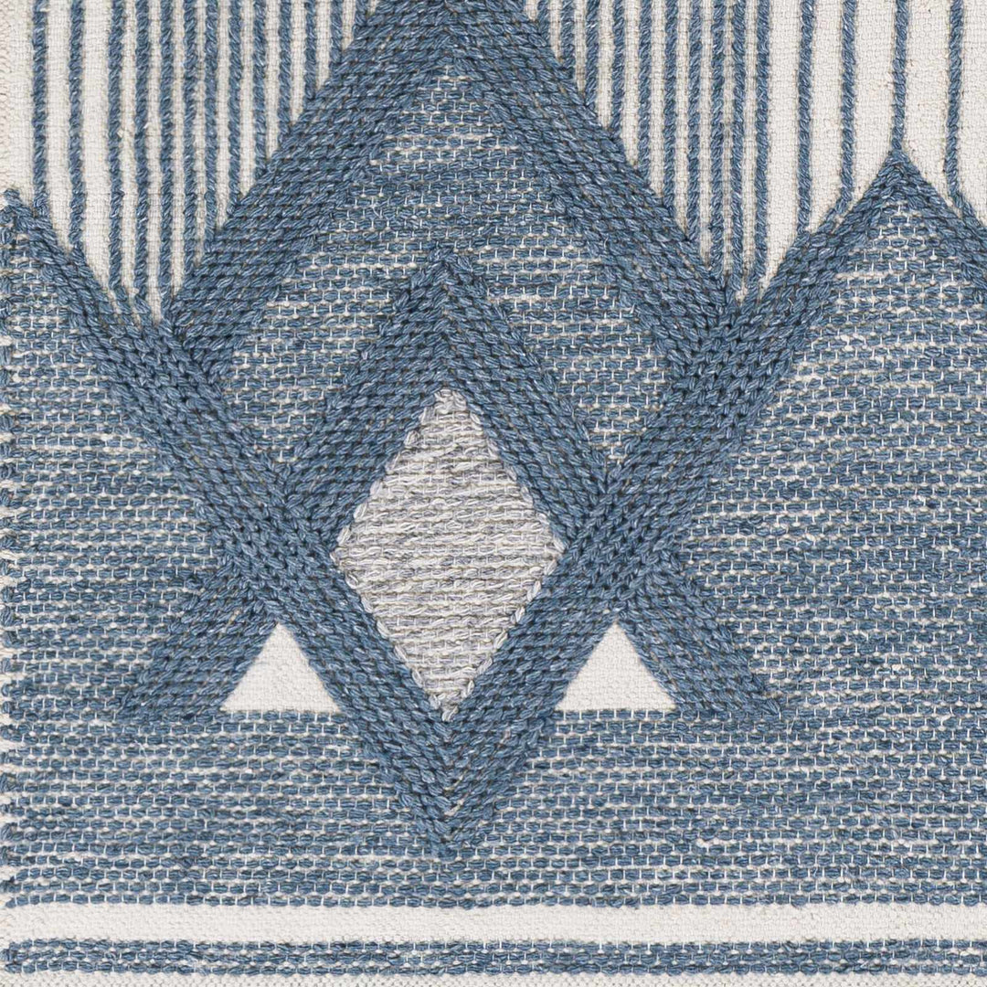 Aldbourne Modern Style Blue And Ivory Hand Woven Area Rug