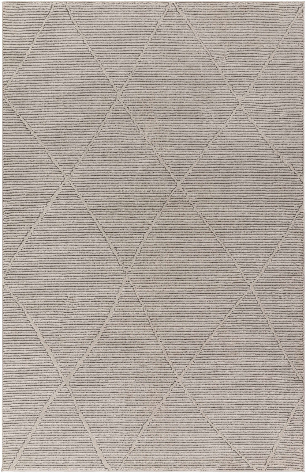 Aldis Bohemian Style Gray Plush Textured Washable Rug - The Rug Decor