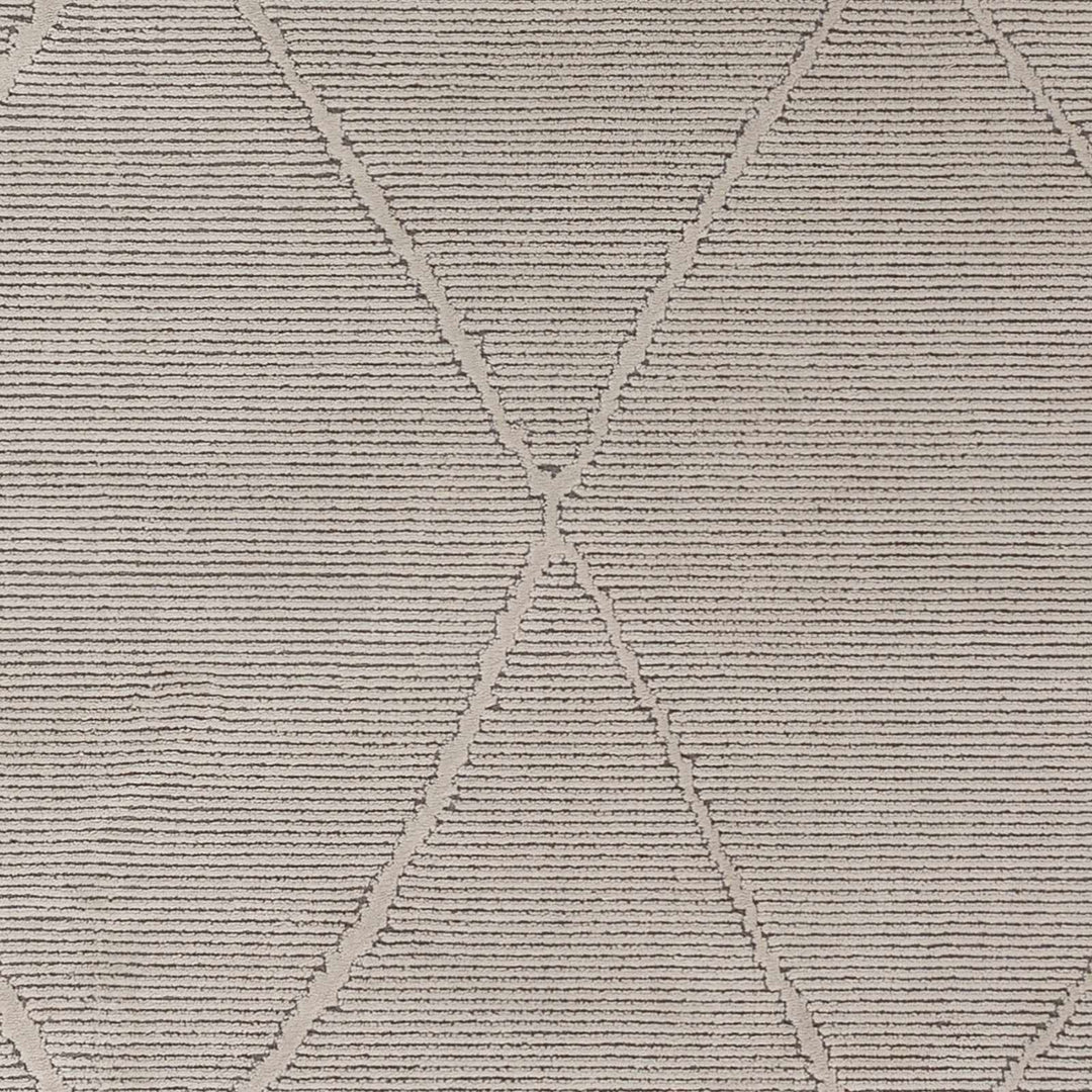 Aldis Bohemian Style Gray Plush Textured Washable Rug - The Rug Decor