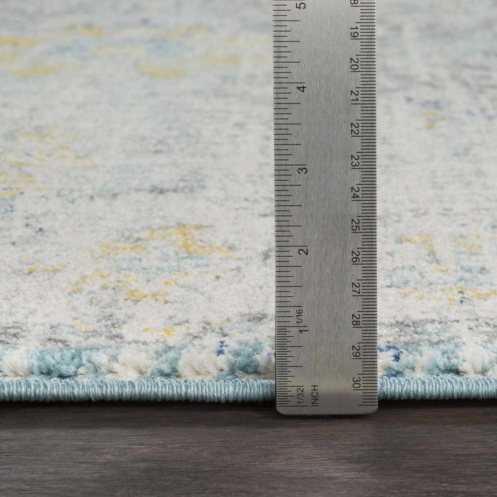 Aleknagik Teal And Beige Traditional Style Area Rug