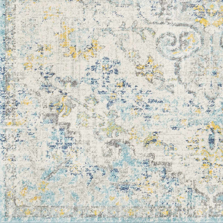 Aleknagik Teal And Beige Traditional Style Area Rug
