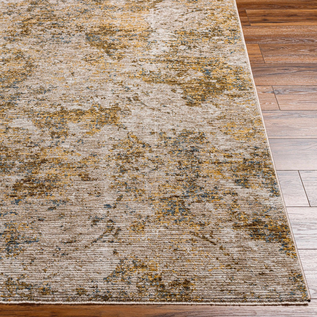 Aleka Contemporary Abstract Tan And Olive Rug - The Rug Decor