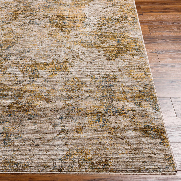 Aleka Contemporary Abstract Tan And Olive Rug - The Rug Decor