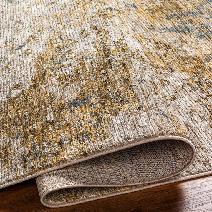 Aleka Contemporary Abstract Tan And Olive Rug - The Rug Decor