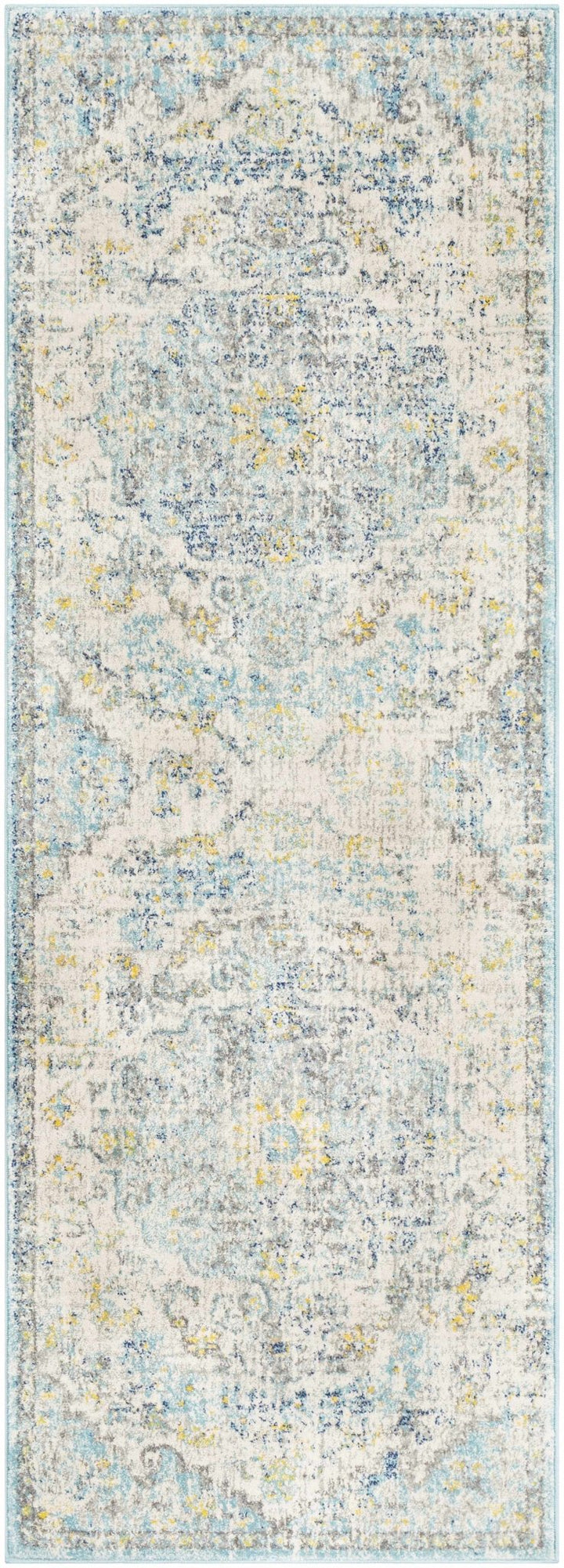 Aleknagik Teal And Beige Traditional Style Area Rug - The Rug Decor