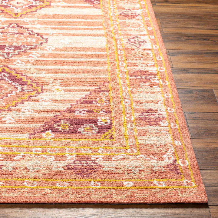 Alena Traditional Style Peach Hand Tufted Wool Area Rug - The Rug Decor