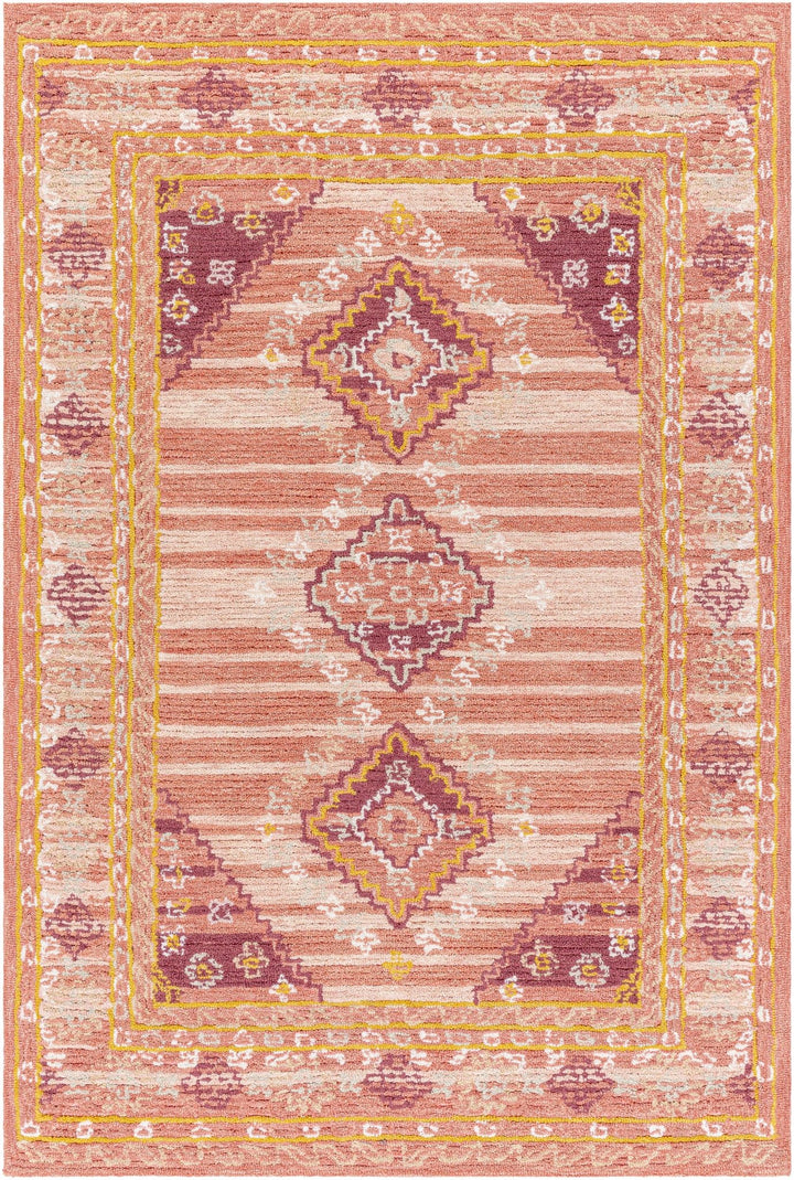 Alena Traditional Style Peach Hand Tufted Wool Area Rug - The Rug Decor