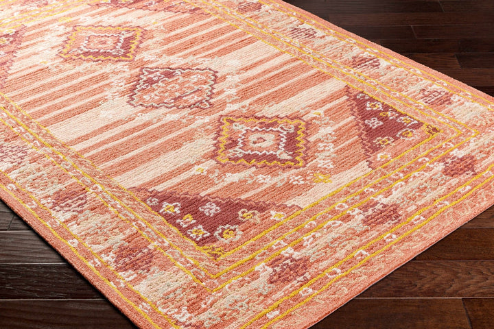 Alena Traditional Style Peach Hand Tufted Wool Area Rug - The Rug Decor