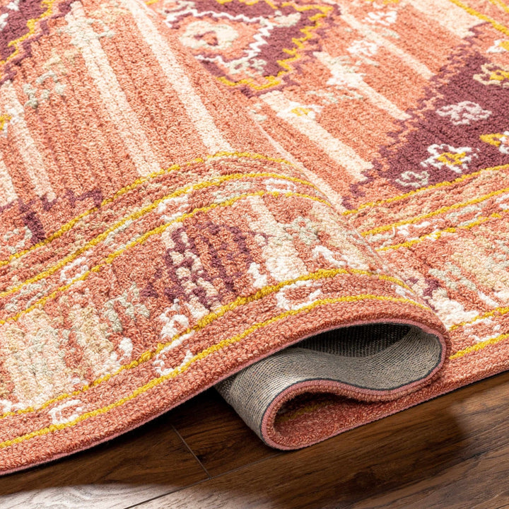 Alena Traditional Style Peach Hand Tufted Wool Area Rug - The Rug Decor