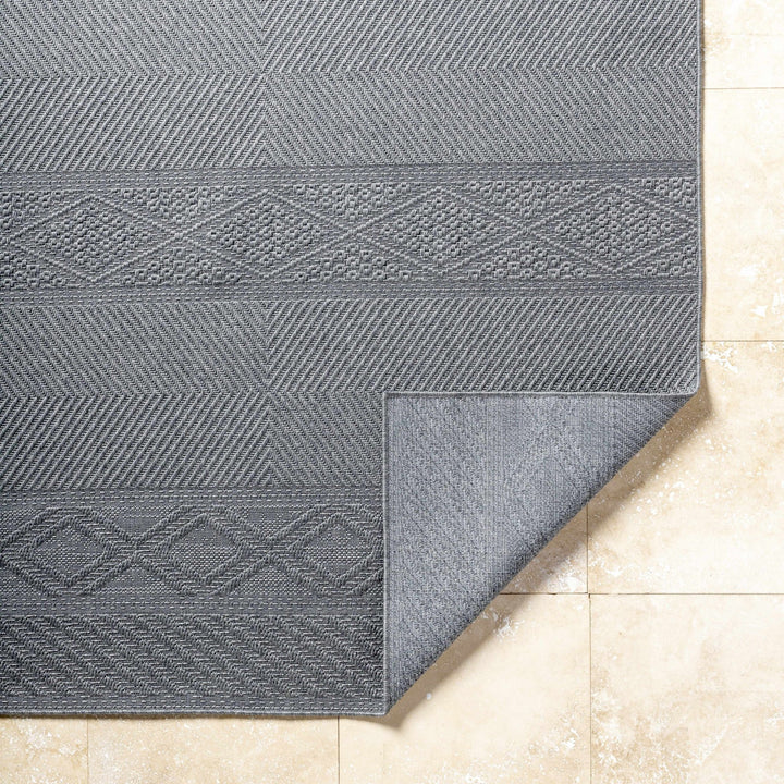 Aletha Modern Geometric Design Charcoal Outdoor Area Rug - The Rug Decor