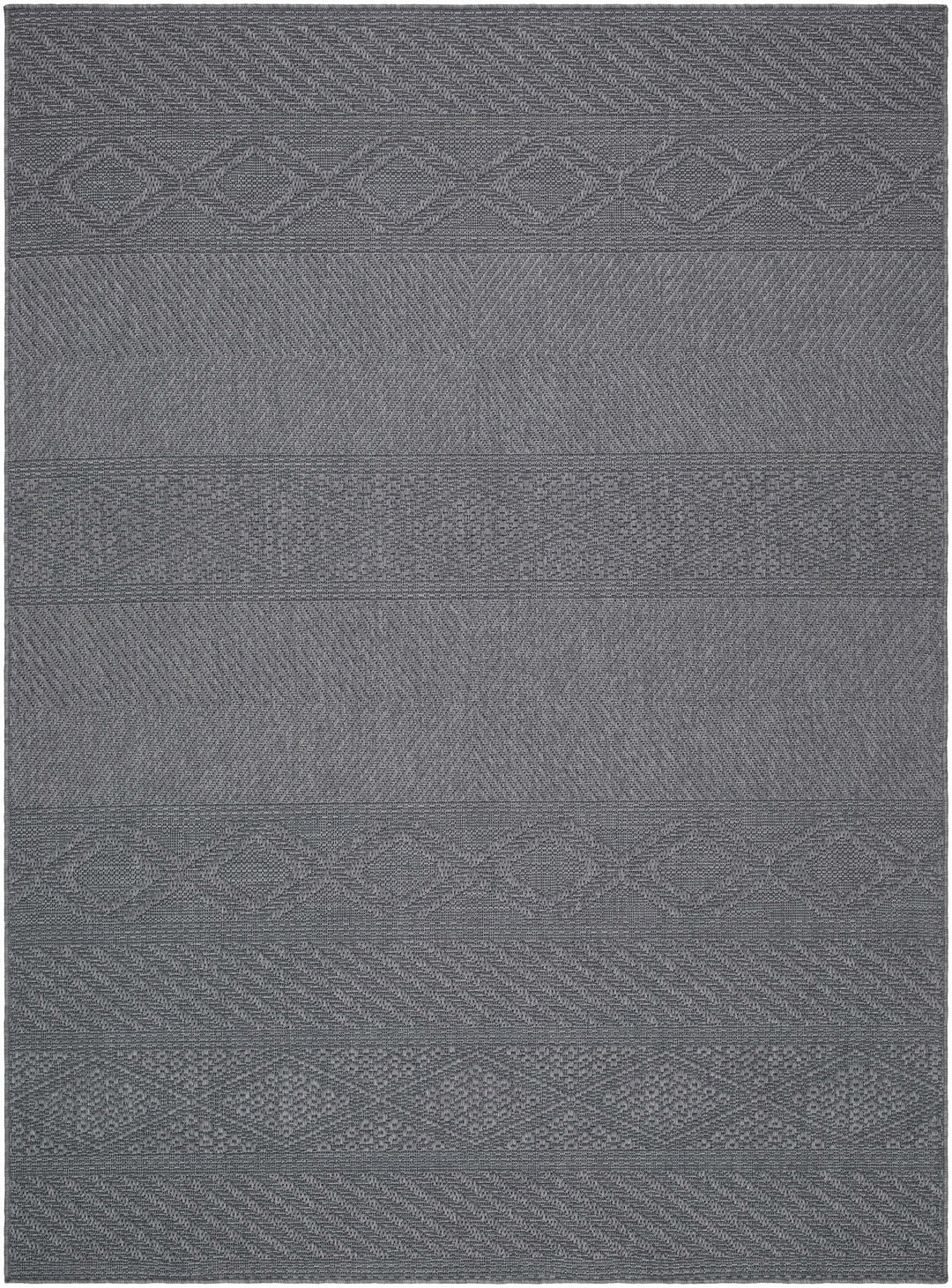Aletha Modern Geometric Design Charcoal Outdoor Area Rug - The Rug Decor