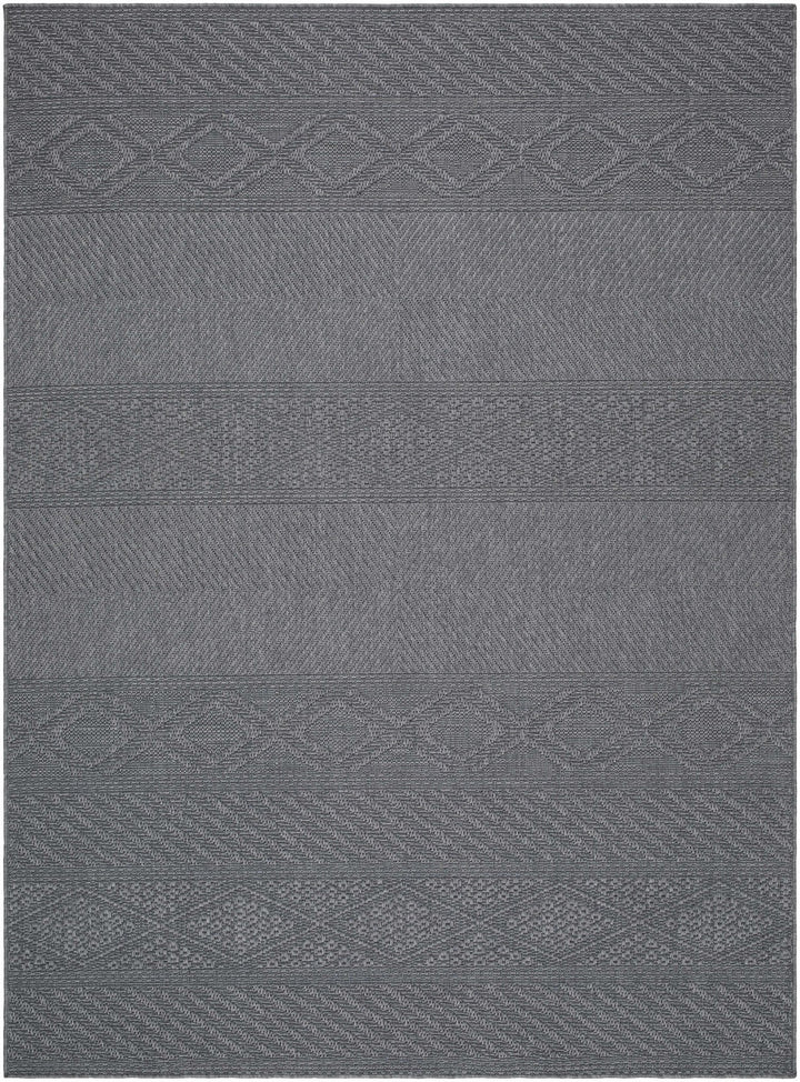 Aletha Modern Geometric Design Charcoal Outdoor Area Rug - The Rug Decor