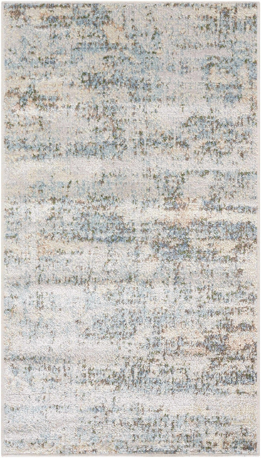 Aletta Contemporary Abstract Beige And Blue Washable Rug - The Rug Decor