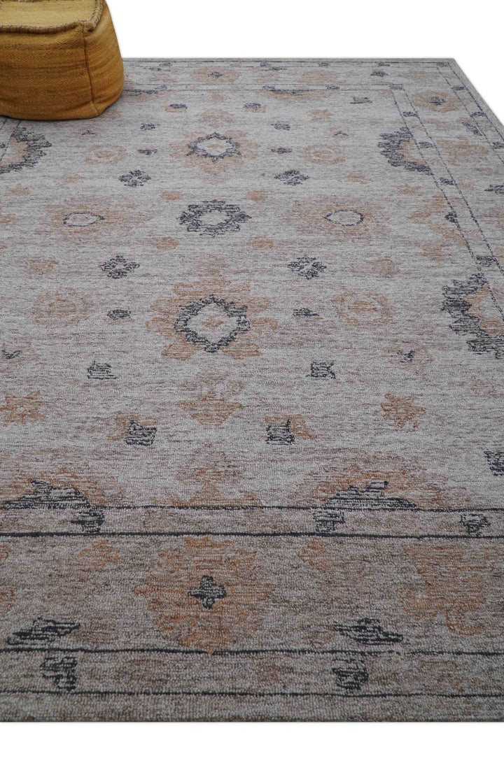 Alexa Custom Made Traditional Oushak Beige Hand Tufted wool rug - The Rug Decor