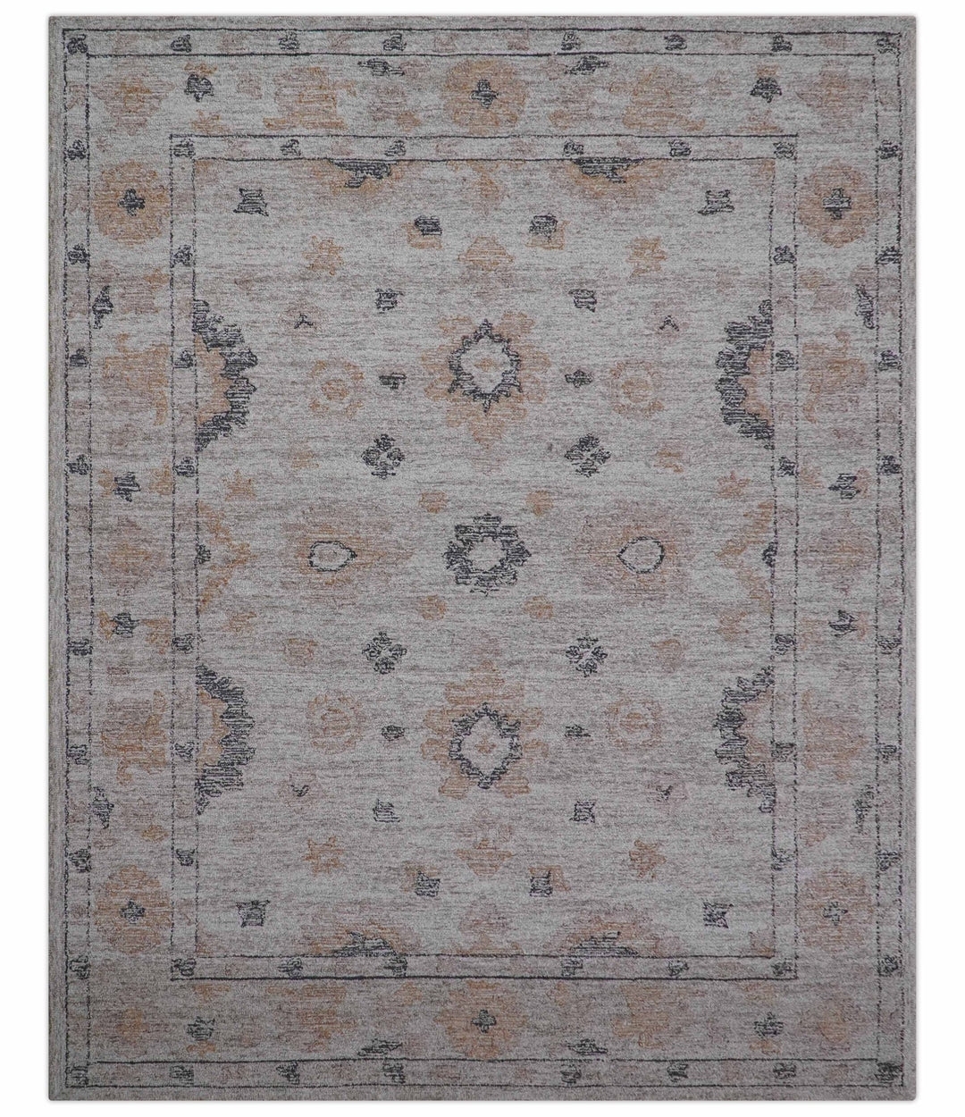 Alexa Custom Made Traditional Oushak Beige Hand Tufted wool rug - The Rug Decor