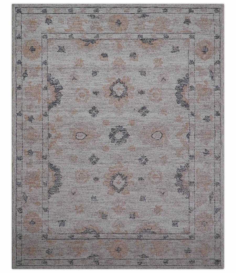 Alexa Custom Made Traditional Oushak Beige Hand Tufted wool rug - The Rug Decor