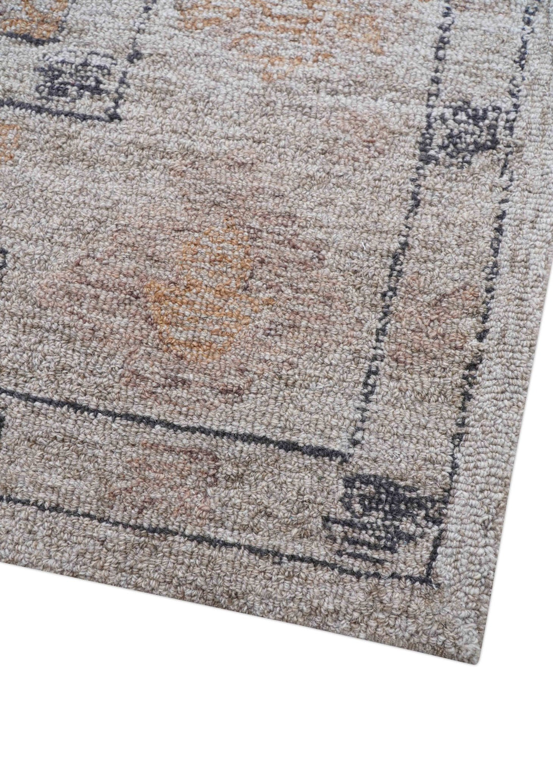 Alexa Custom Made Traditional Oushak Beige Hand Tufted wool rug - The Rug Decor