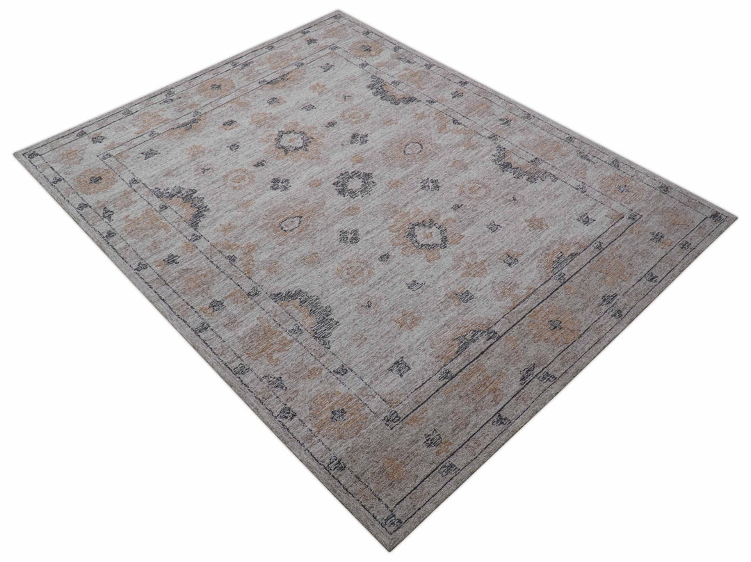 Alexa Custom Made Traditional Oushak Beige Hand Tufted wool rug - The Rug Decor