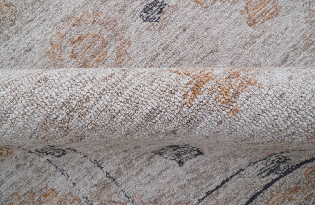 Alexa Custom Made Traditional Oushak Beige Hand Tufted wool rug - The Rug Decor