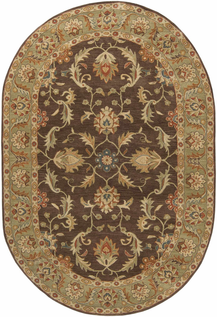 Alexander Traditional Brown And Beige Wool Rug - The Rug Decor