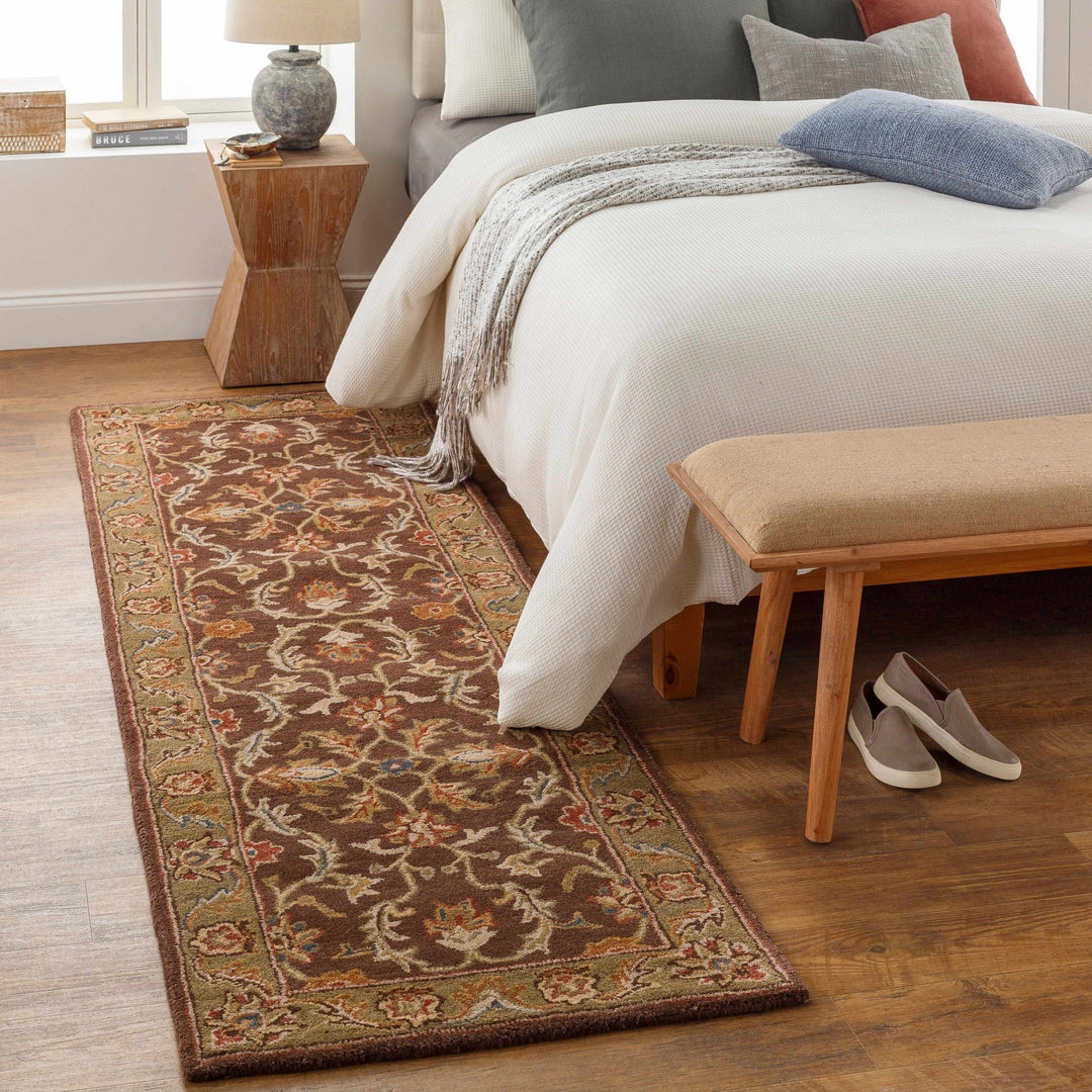 Alexander Traditional Brown And Beige Wool Rug - The Rug Decor