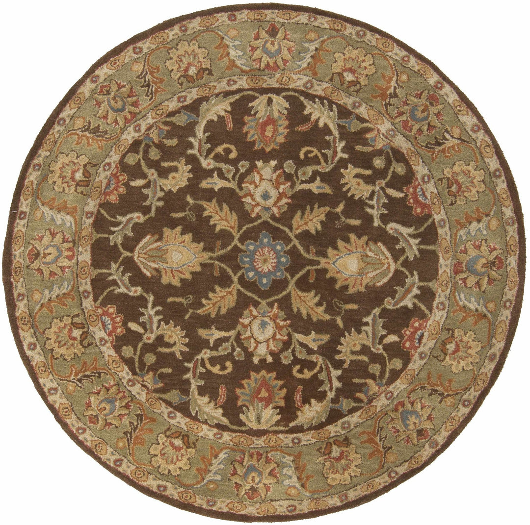 Alexander Traditional Brown And Beige Wool Rug - The Rug Decor