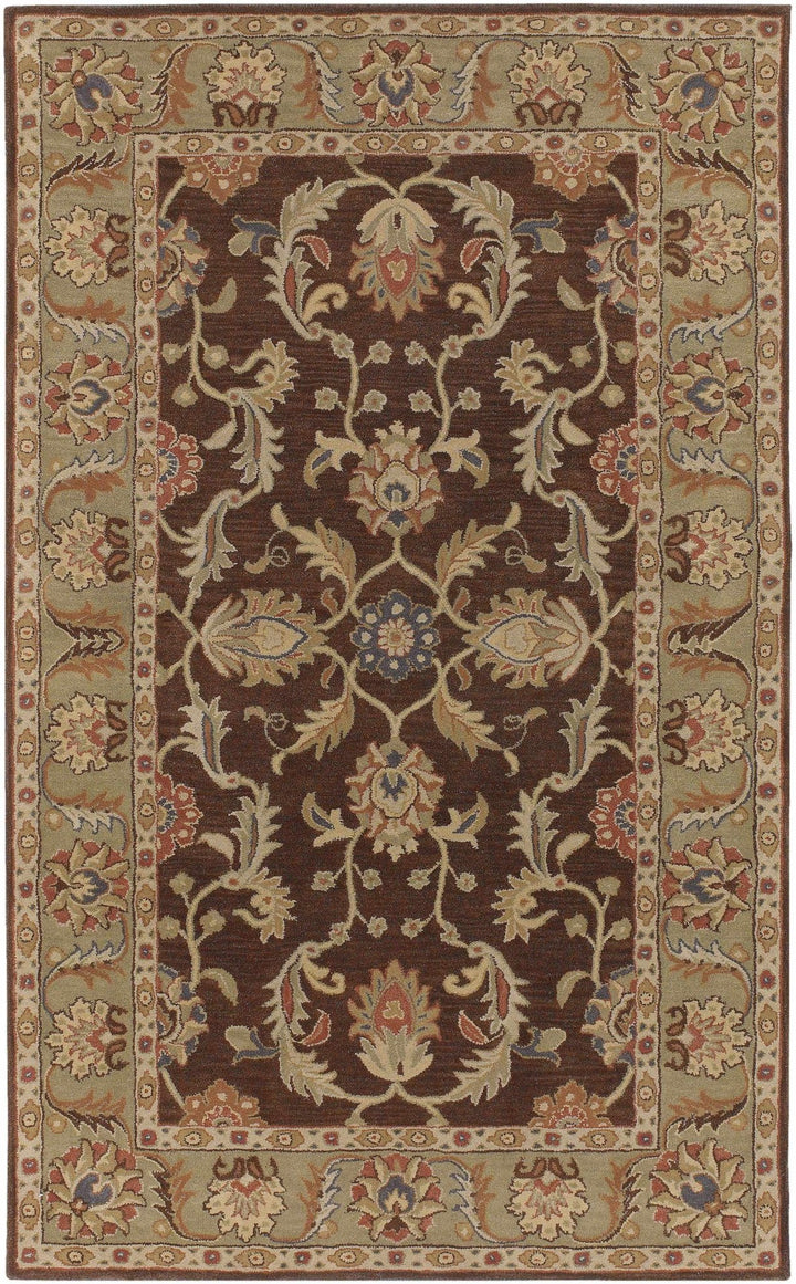 Alexander Traditional Brown And Beige Wool Rug - The Rug Decor
