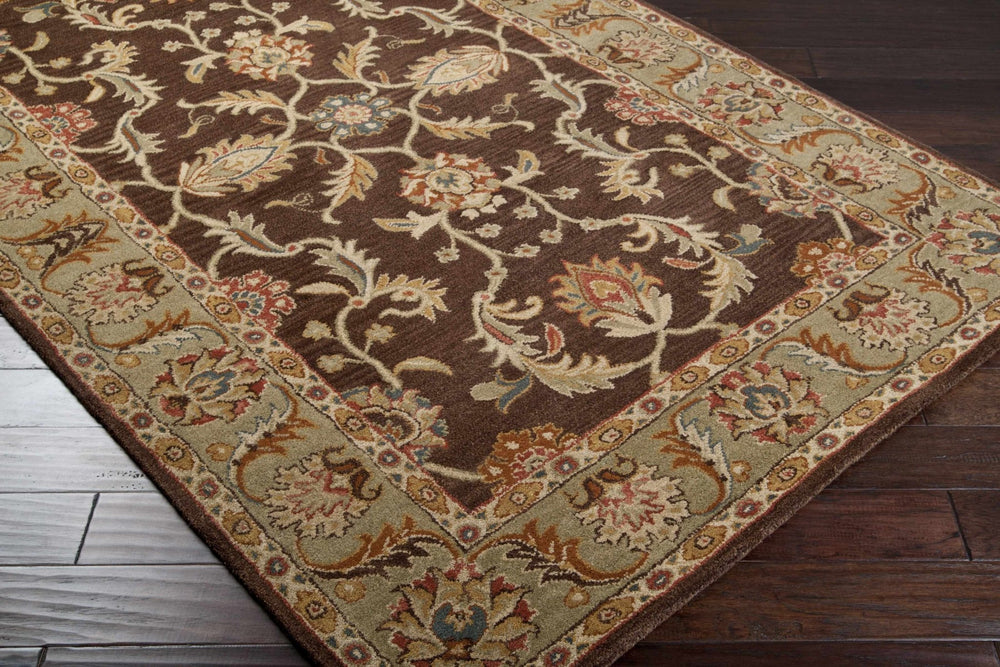 Alexander Traditional Brown And Beige Wool Rug - The Rug Decor