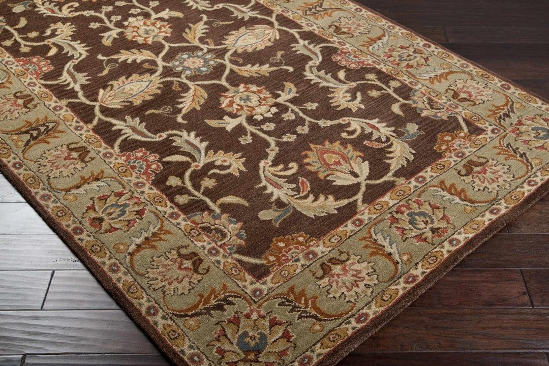 Alexander Traditional Brown And Beige Wool Rug - The Rug Decor