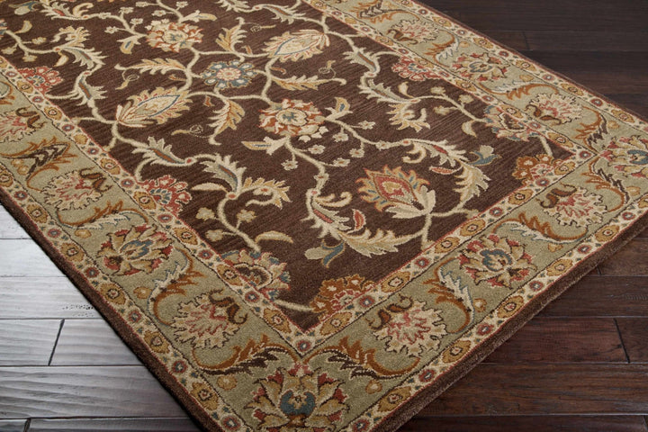 Alexander Traditional Brown And Beige Wool Rug - The Rug Decor