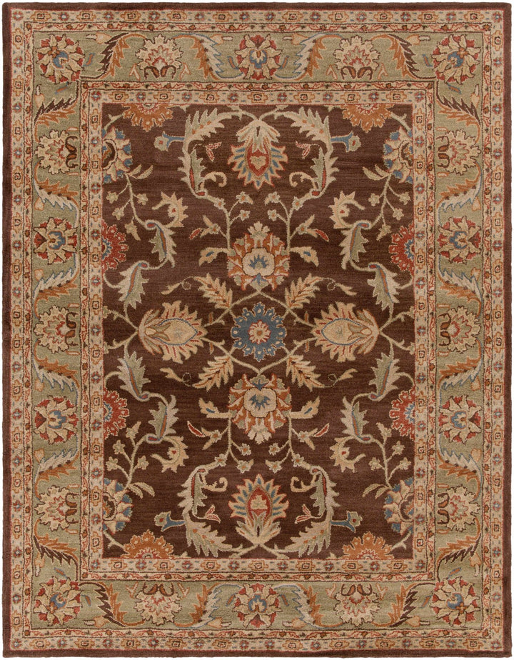 Alexander Traditional Brown And Beige Wool Rug - The Rug Decor