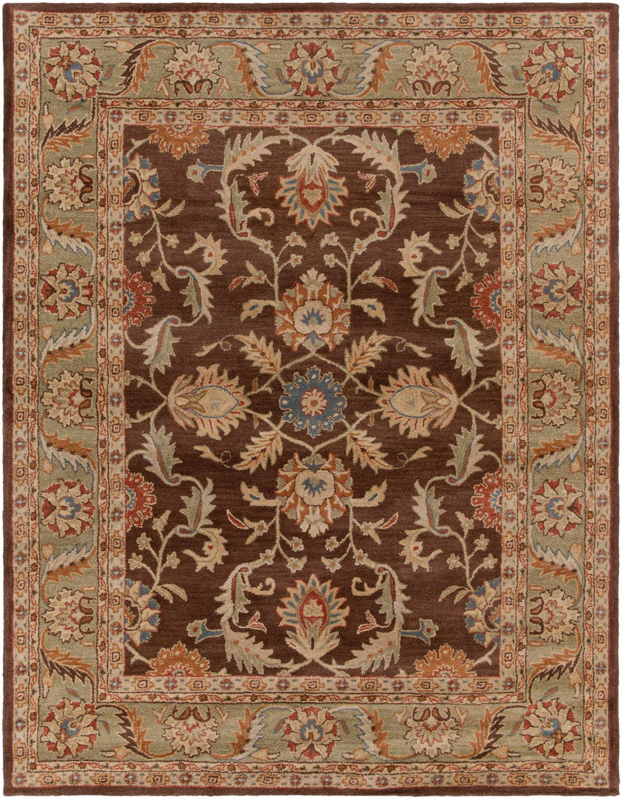 Alexander Traditional Brown And Beige Wool Rug - The Rug Decor