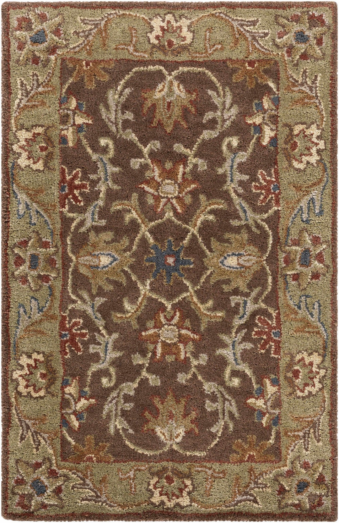 Alexander Traditional Brown And Beige Wool Rug - The Rug Decor