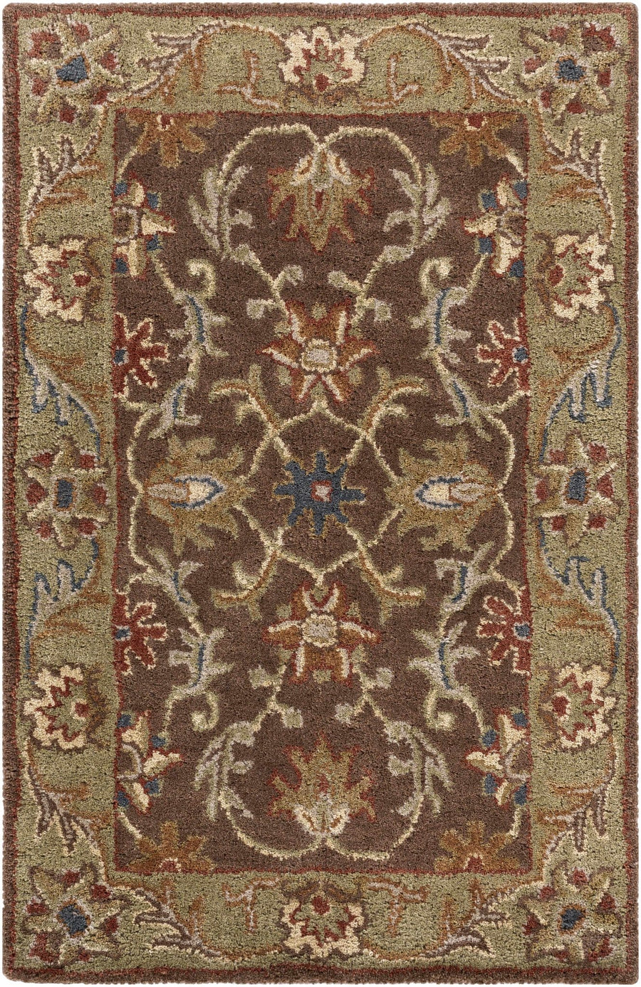 Alexander Traditional Brown And Beige Wool Rug - The Rug Decor