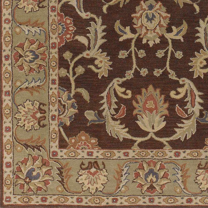 Alexander Traditional Brown And Beige Wool Rug - The Rug Decor