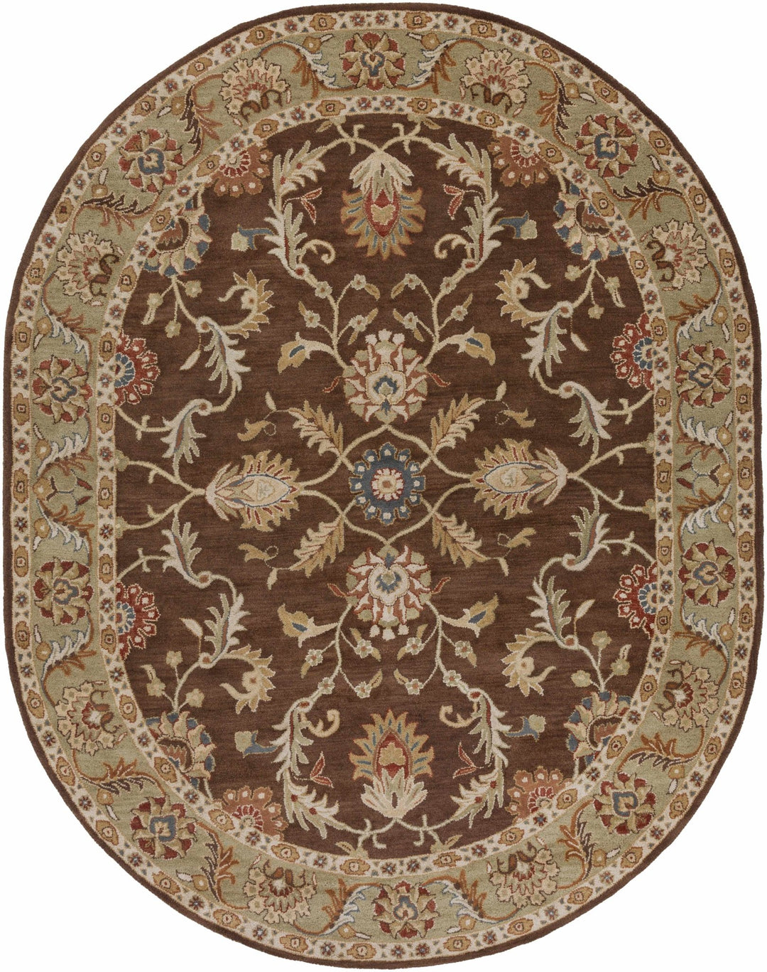 Alexander Traditional Brown And Beige Wool Rug - The Rug Decor